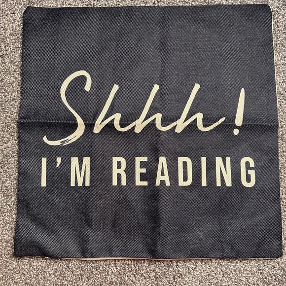Other - Black Reading Pillow Cover